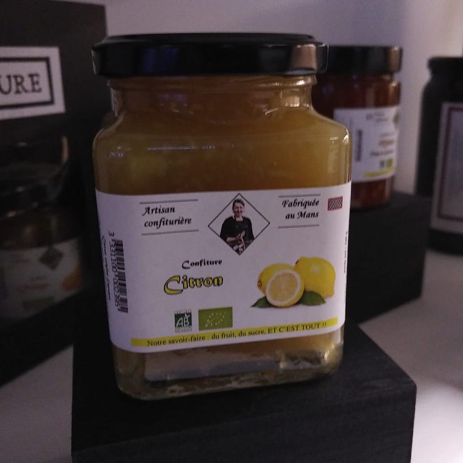 confiture bio citron - La Ferme de la Métairie
